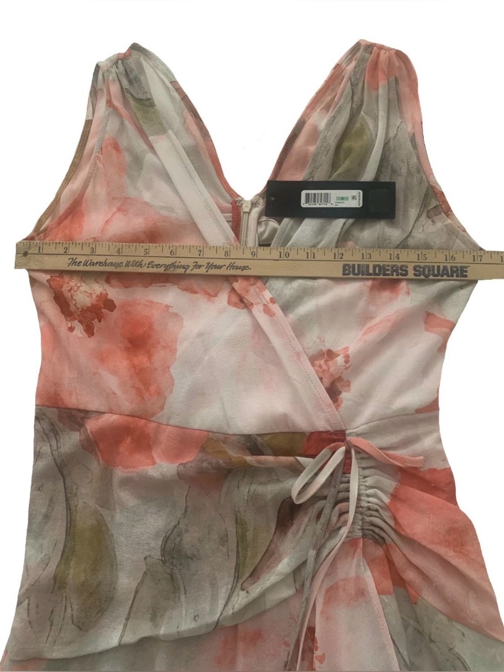 NEW Women's Size 8 Donna Karan NY Floral Chiffon A Line Dress Pinks $159 - Picture 8 of 15